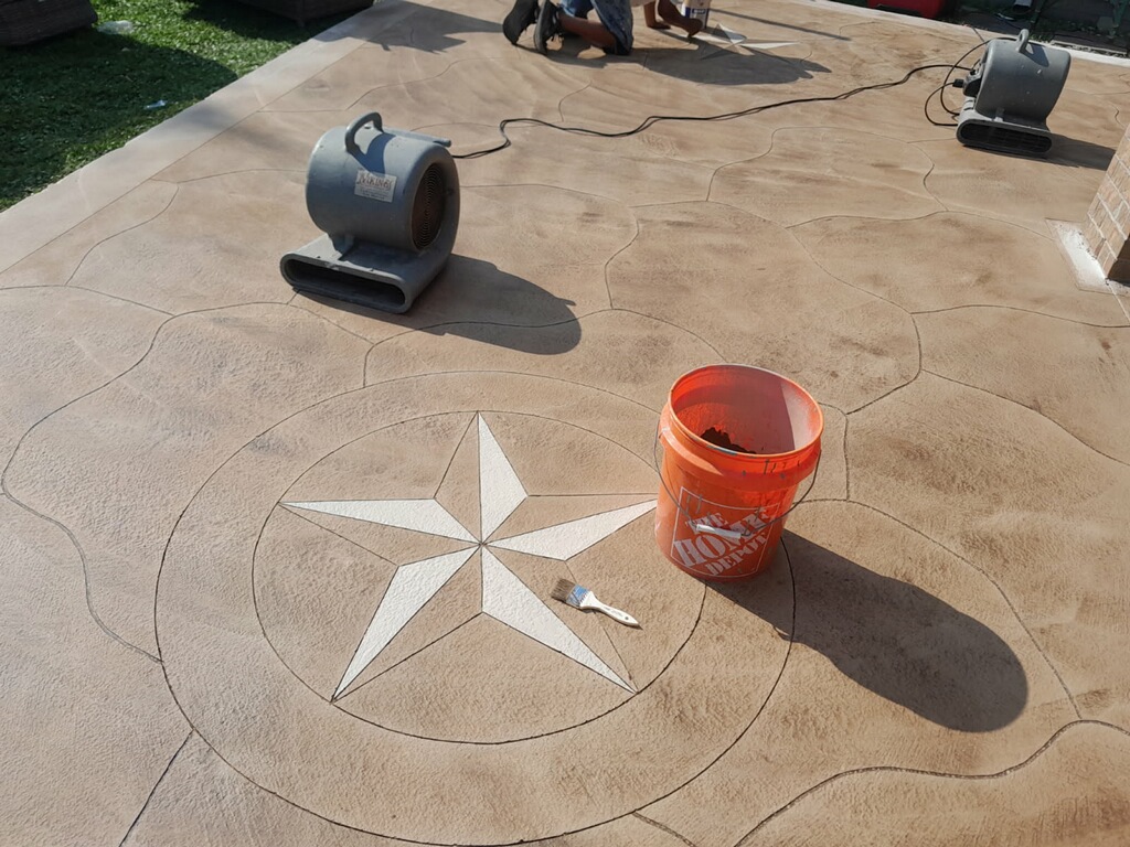 Stamped Concrete Patio In Progress