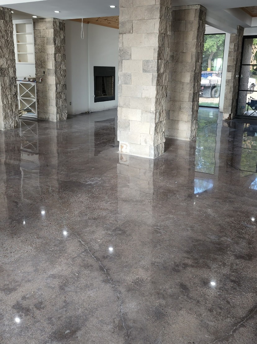 High Gloss Polished Concrete Luxury Home